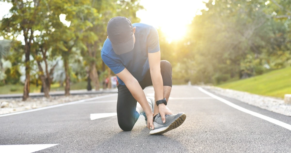 Physical therapist assessing a patient's foot and ankle movement and mobility